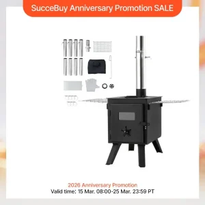 Camping Tent Stove Portable Wood Burning Stove with Chimney