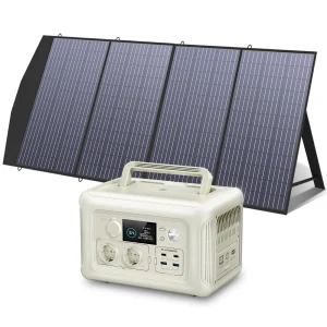 Portable Solar Charger with Portable Power Station